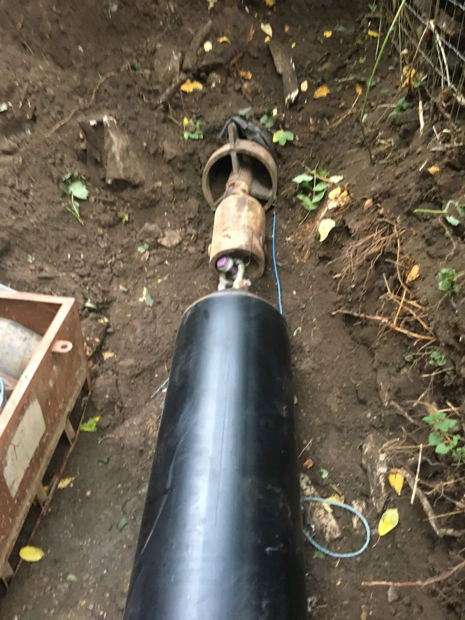Dunstan pipe bursting working area