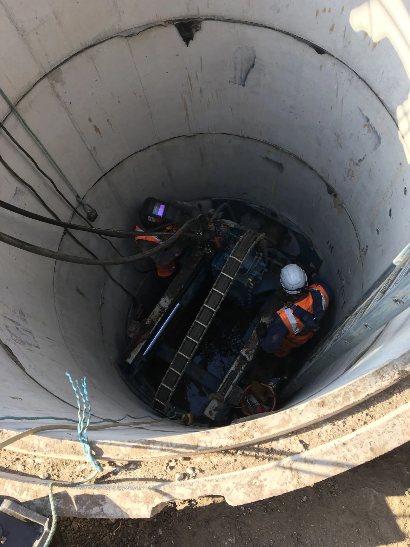 Casing used during Goole guided auger works