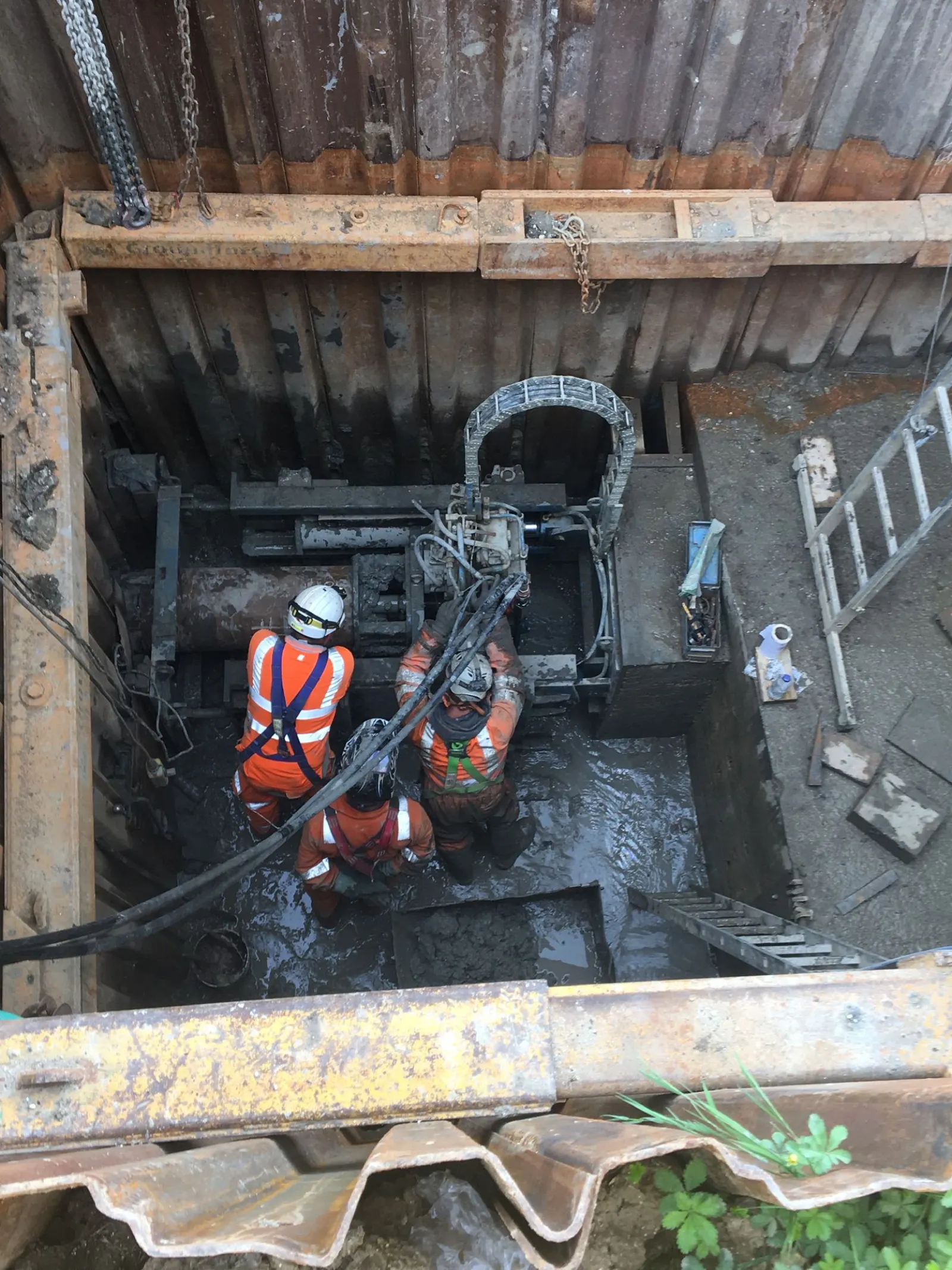 424mm OD steel pipe guided auger installation at Stowmarket