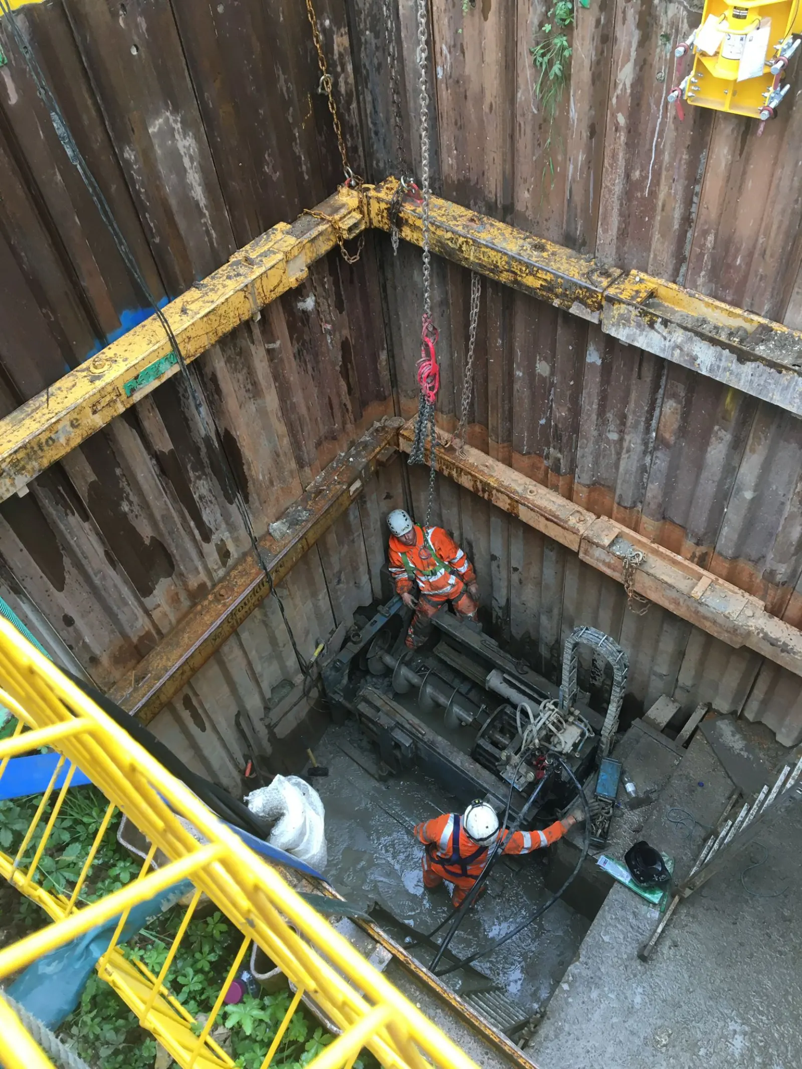 Stowmarket guided auger site working area